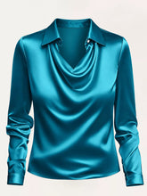 Women's Plus Size Satin Cowl-Neck Blouse - product photo 58