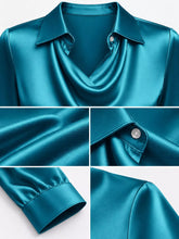 Women's Plus Size Satin Cowl-Neck Blouse - product photo 59
