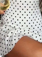 Women's Polka Dot Backless Halter Bodycon Mini Dress - product photo 7