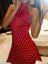 Women's Polka Dot Backless Halter Bodycon Mini Dress - product photo 9