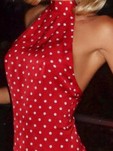 Women's Polka Dot Backless Halter Bodycon Mini Dress - product photo 12