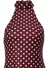 Women's Polka Dot Backless Halter Bodycon Mini Dress - product photo 18