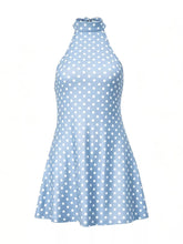Women's Polka Dot Backless Halter Bodycon Mini Dress - product photo 20