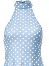 Women's Polka Dot Backless Halter Bodycon Mini Dress - product photo 21