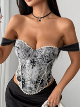 Women's Printed Lace-Up Back Camisole Top - product photo 1