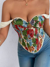 Women's Printed Lace-Up Back Camisole Top - product photo 11