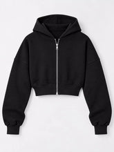 Women's Relaxed Cropped Zip-Up Hoodie - product photo 4
