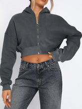 Women's Relaxed Cropped Zip-Up Hoodie - product photo 11