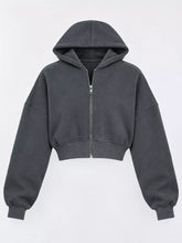 Women's Relaxed Cropped Zip-Up Hoodie - product photo 14
