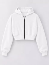 Women's Relaxed Cropped Zip-Up Hoodie - product photo 24