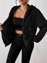 Women's Relaxed Fleece Zip-Up Hooded Jacket - product photo 1