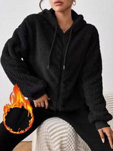 Women's Relaxed Fleece Zip-Up Hooded Jacket - product photo 4