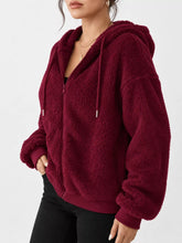 Women's Relaxed Fleece Zip-Up Hooded Jacket - product photo 9