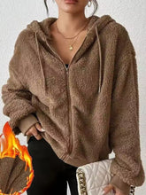 Women's Relaxed Fleece Zip-Up Hooded Jacket - product photo 17
