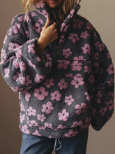 Women's Relaxed Quarter-Zip Sherpa Sweatshirt - product photo 4