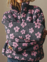 Women's Relaxed Quarter-Zip Sherpa Sweatshirt - product photo 7
