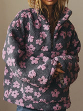 Women's Relaxed Quarter-Zip Sherpa Sweatshirt - product photo 8
