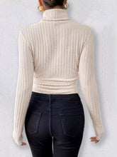 Women's Ribbed Knit Long-Sleeve Turtleneck Bodysuit - product photo 4