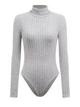 Women's Ribbed Knit Long-Sleeve Turtleneck Bodysuit - product photo 8