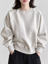 Women's Ribbed Seam Detail Crew Neck Sweatshirt - product image 1