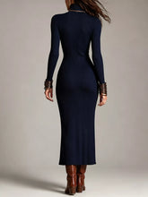 Women's Ribbed Turtleneck Cutout Sweater Dress - product image 2