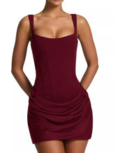 Women's Ruched Corset-Style Bodycon Mini Dress - product photo 6