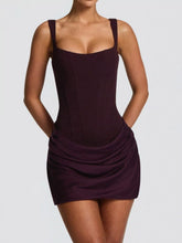 Women's Ruched Corset-Style Bodycon Mini Dress - product photo 12