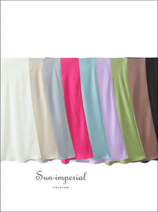 Women’s Satin Maxi Skirt Sun-Imperial United States