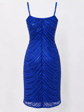 Women's backless sequin party dress