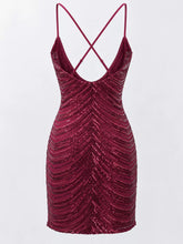 Women's sparkling sequin mini dress