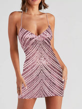 Women's sequin party mini dress