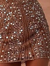 Women's Sequin V-Neck Long-Sleeve Bodycon Mini Dress - product photo 7