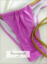 Women’s Triangle Neon Color Block Bikini Set Sun-Imperial United States
