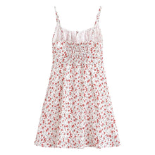 Women’s White Cami Mini Dress With Red Floral Print Sun-Imperial United States