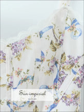 Women’s White Floral Corset Style Cami Tank Top Sun-Imperial United States