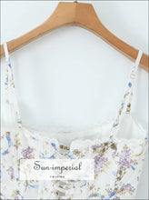 Women’s White Floral Corset Style Cami Tank Top Sun-Imperial United States