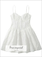 Women’s White Jacquard Corset Style Mini Dress Sun-Imperial United States