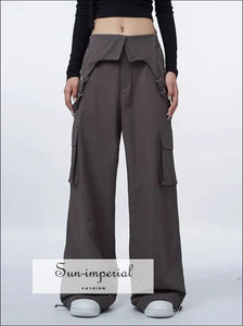 Women’s Wide Leg Jumpsuit With Buckle Strap Detail Sun-Imperial United States