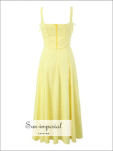 Women’s Yellow Tube Midi Dress With Cami Top Set Sun-Imperial United States