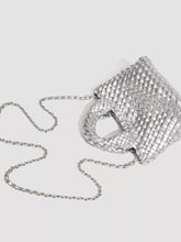 Woven Texture Mini Crossbody Bag with Chain Strap - product photo 6