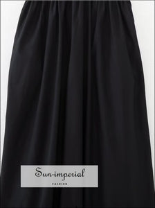 Women’s Black Cami Strap Backless Midi Dress Sun-Imperial United States