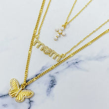 Gold plated Brass Butterfly Necklace