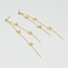 Gold plated Brass Butterflies Drop Dangle Earrings