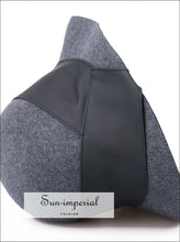 100% Wool Bucket Hat Women Elegant Winter Hats with Leather Trim black, bucket hat, grey, vintage SUN-IMPERIAL United States