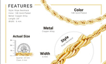 14k gold filled rope chain necklace - Sun Imperial (photo 10)