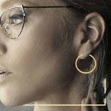 14k gold plated 4mm plain hoop earrings - Sun Imperial (photo 4)