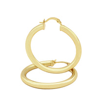 14k gold plated 4mm plain hoop earrings - Sun Imperial (photo 5)