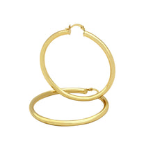 14k gold plated 4mm plain hoop earrings - Sun Imperial (photo 7)