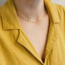 Gold  Plated 15" Chain With Two  Inch Extender Color Drip Flower Necklace