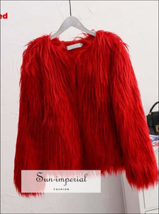 20 Colors Size S- 4xlplus Womens Black Fluffy Faux Fur Coats Jackets White Fake Women SUN-IMPERIAL United States